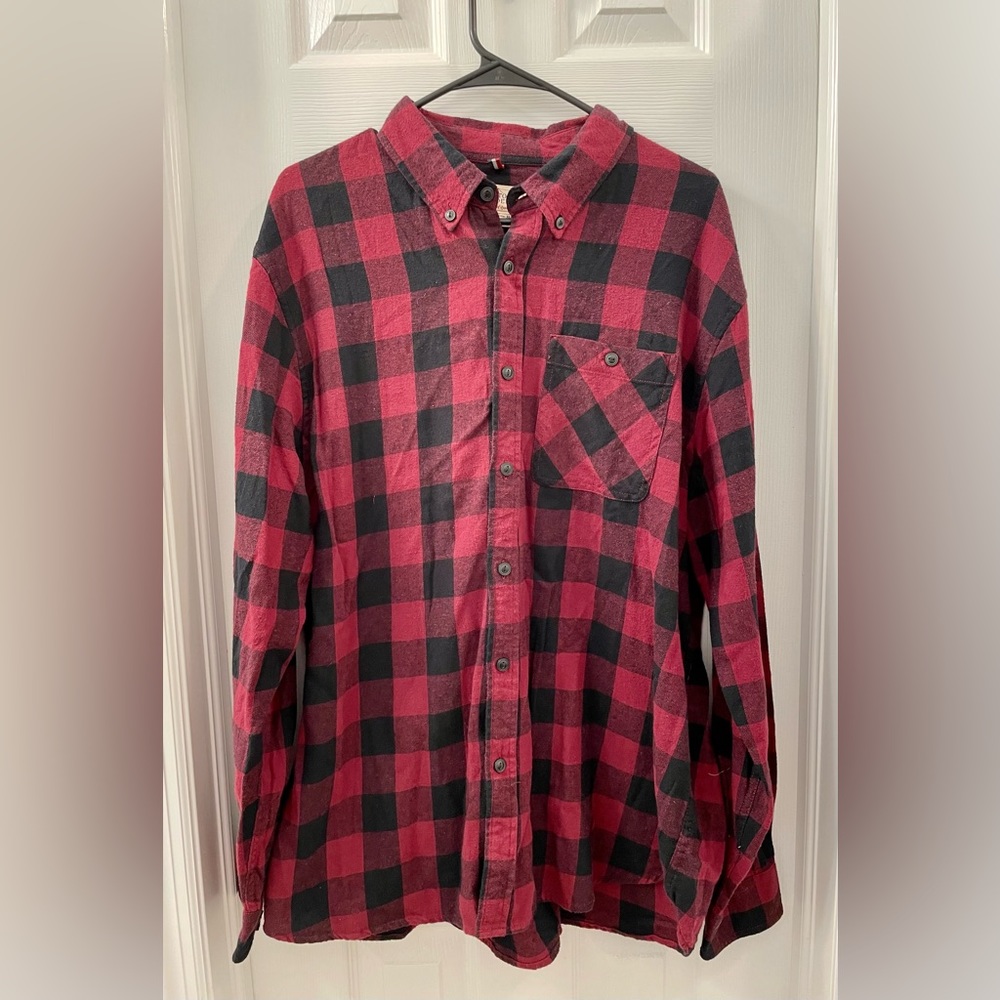 Boston Trader plaid fleece shirt XL